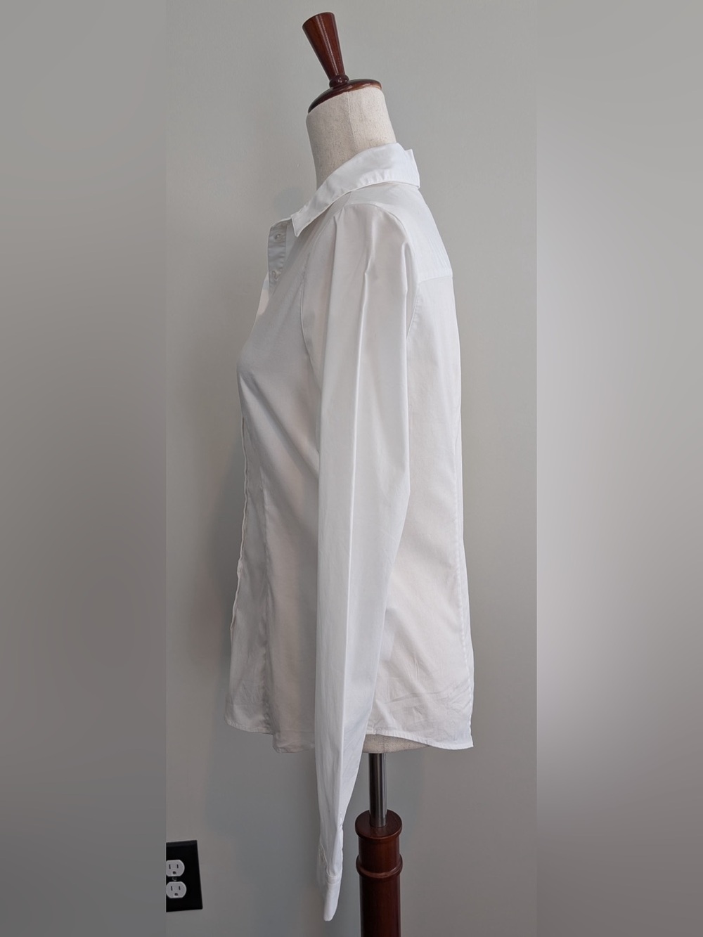 Anne Fontaine Women’s Netty Classic Long Sleeve Button Down Blouse White Size 42 - Picture 5 of 12